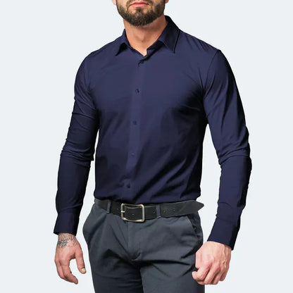 Elegantes Slim-Fit Hemd ohne Bügeln