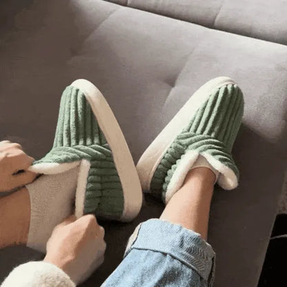 Chaussons cocooning doublés