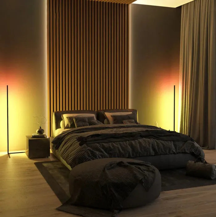 Lampe LED sur pied multicolore