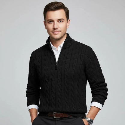 Pull en maille avec fermeture éclair