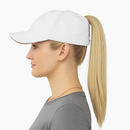 Damen-Kappe mit Zopfausschnitt