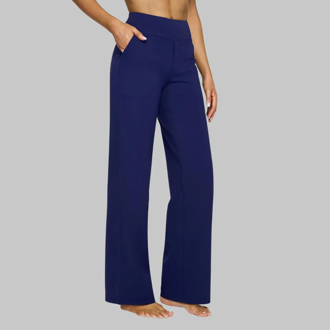 Pantalon stretch femme taille haute