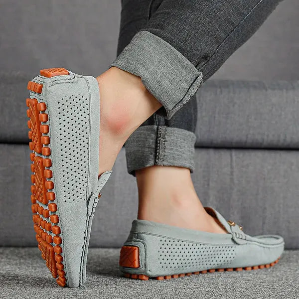 Mocassins cuir homme respirant
