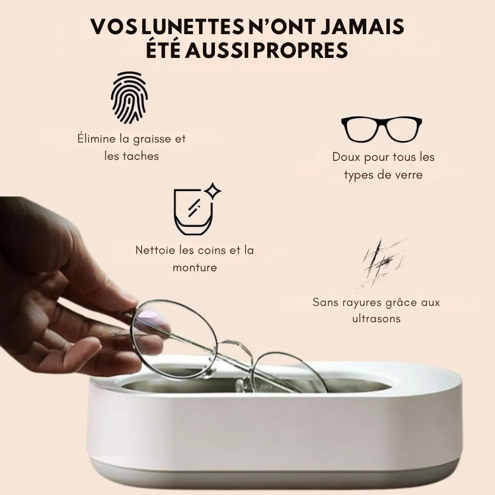 Nettoyeur à ultrasons lunettes