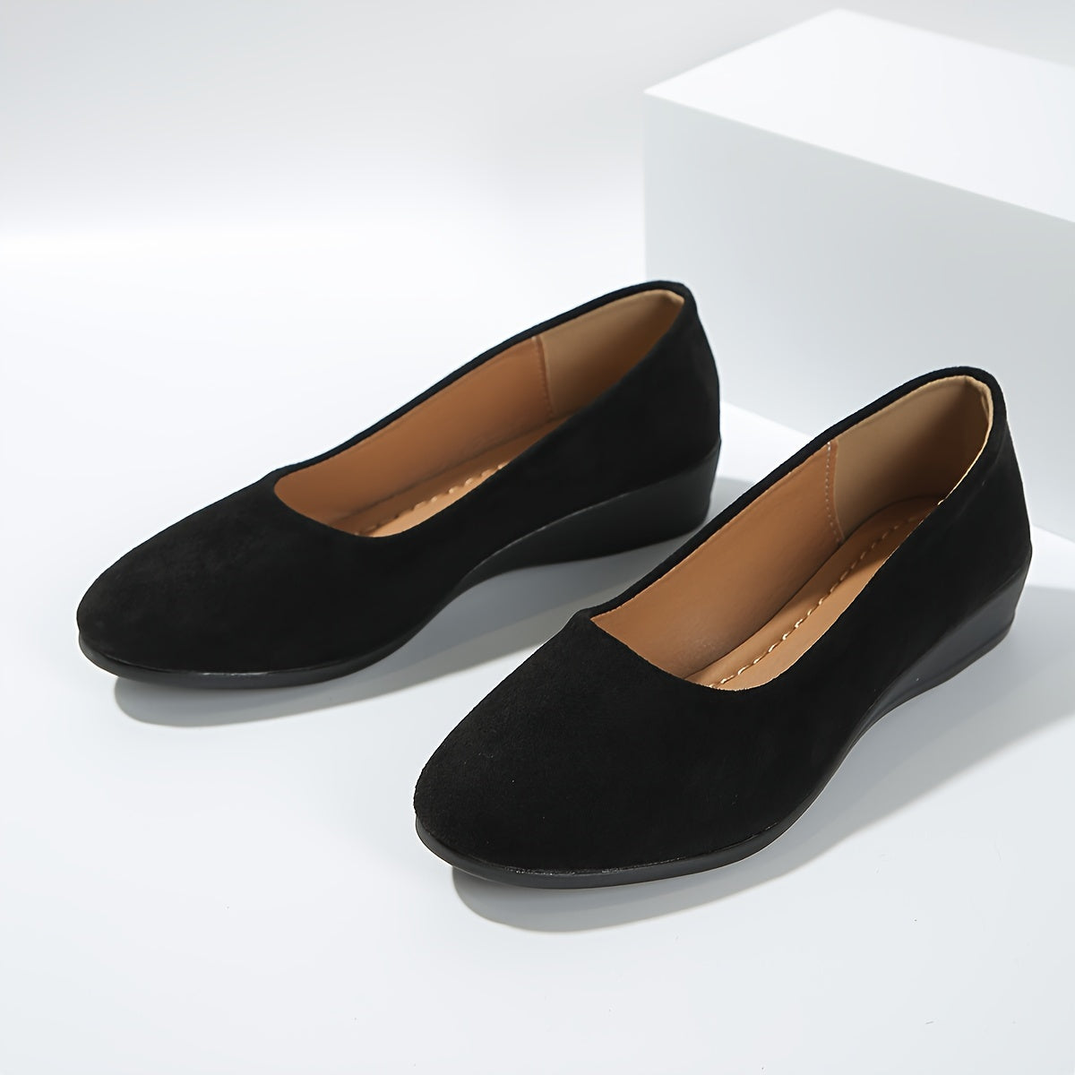 Ballerines confort à talon compensé