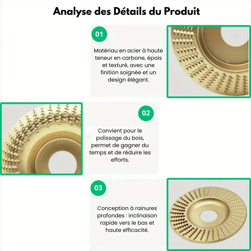 Kit de disques abrasifs pour bois