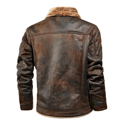 Veste en cuir homme