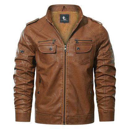 Veste en cuir homme