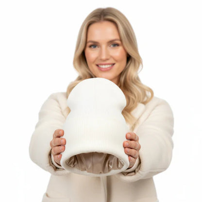 Haube mit Satin-Futter für seidiges Haar und gegen Frizz