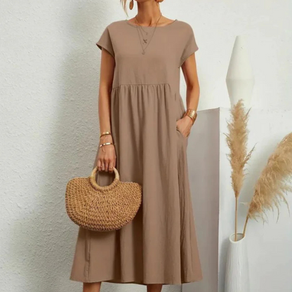 Fließendes Kleid aus Baumwolle