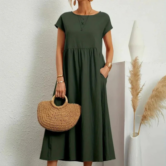 Fließendes Kleid aus Baumwolle