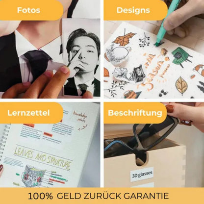 Tragbarer Mini-Thermodrucker für Notizen und Etiketten