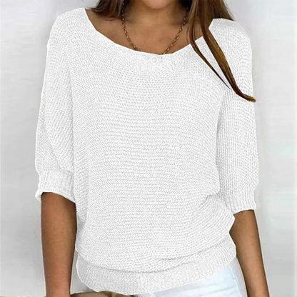Leichter, weicher Pullover mit Puffärmeln