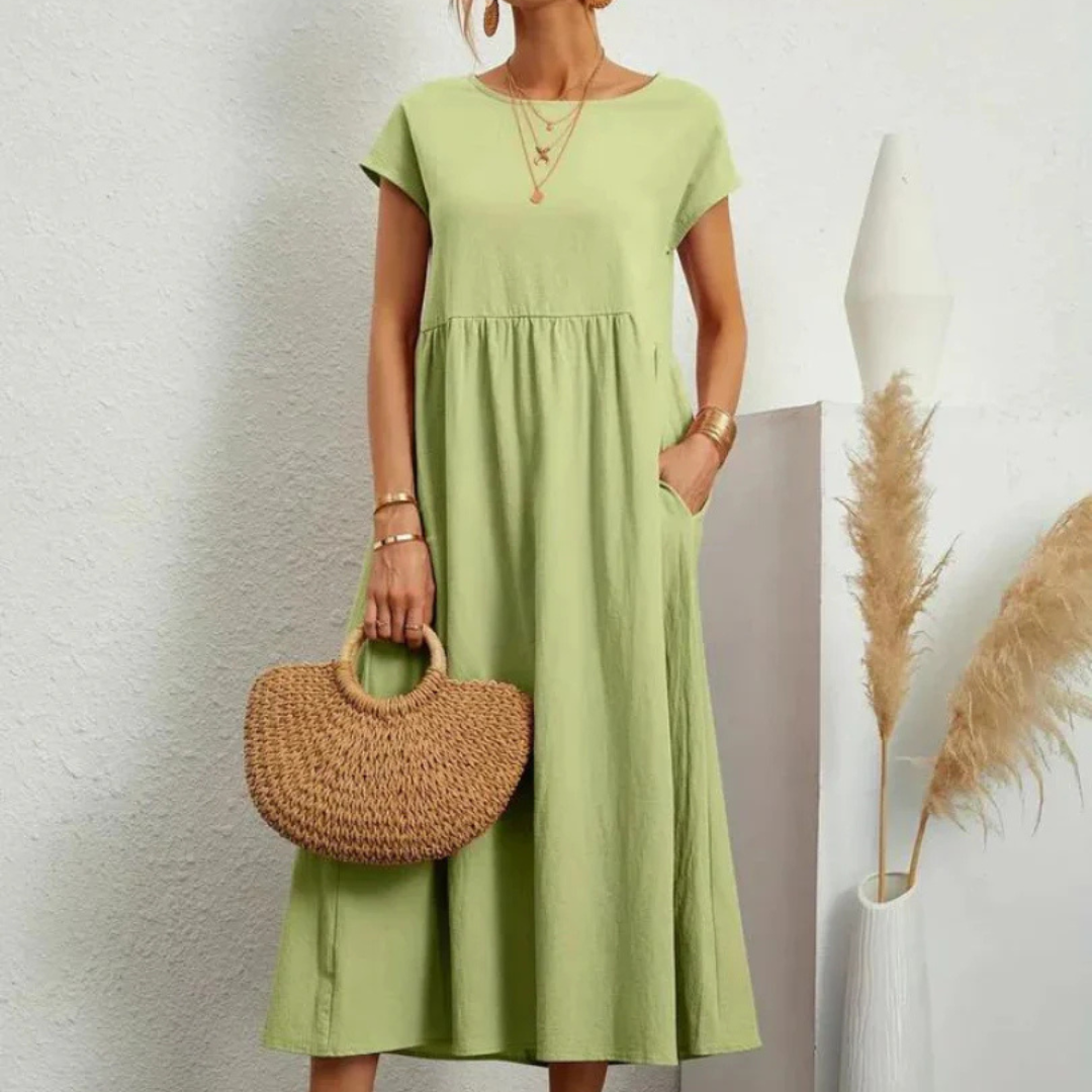 Fließendes Kleid aus Baumwolle