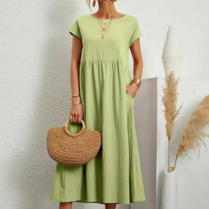 Fließendes Kleid aus Baumwolle