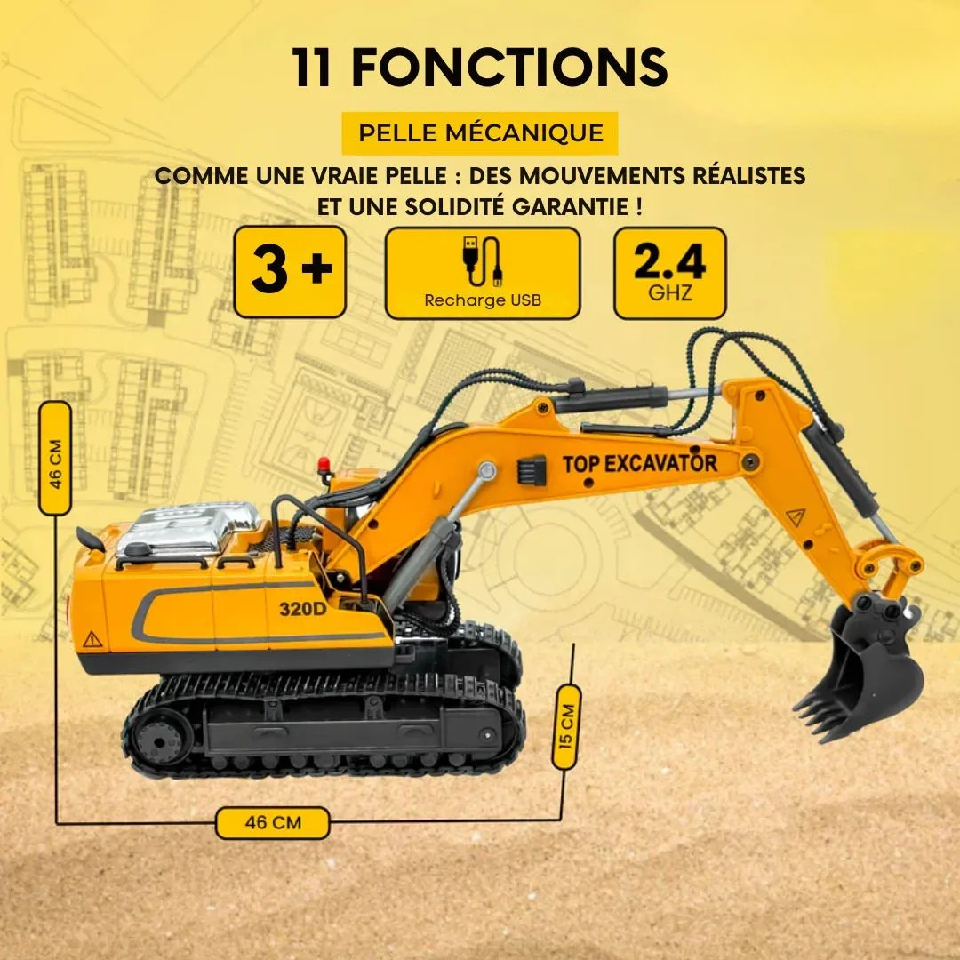 Realistische ferngesteuerte Baumaschine