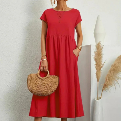 Fließendes Kleid aus Baumwolle