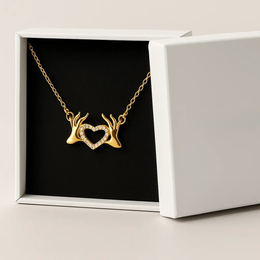 Doppelherz Halskette Gold