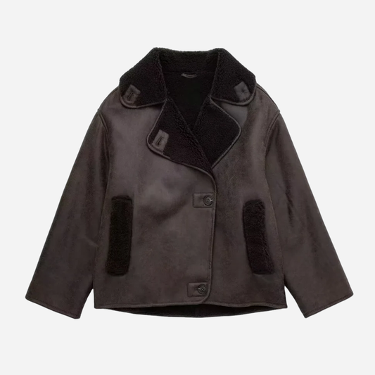 Winterjacke Damen Kunstleder