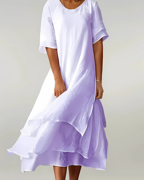 Isilde - Elegantes langes Kleid aus Baumwolle