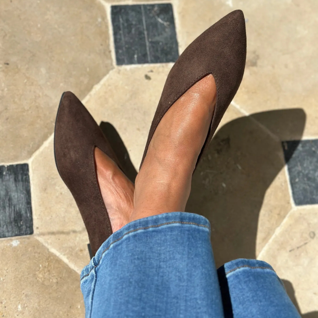 Elegante Wildlederballerinas