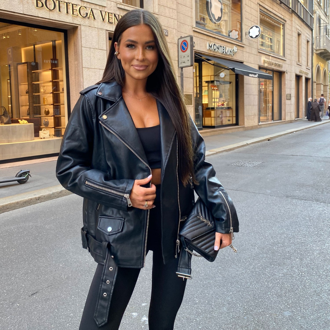 Stylische Damenjacke aus Kunstleder