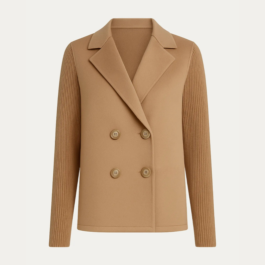 Eleganter Blazer mit gestrickten Ärmeln