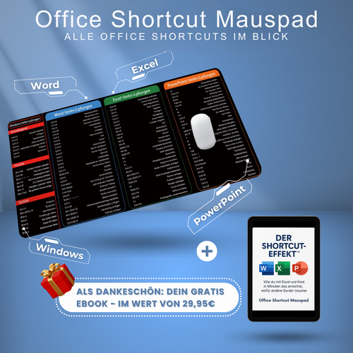 Mauspad Office Shortcut