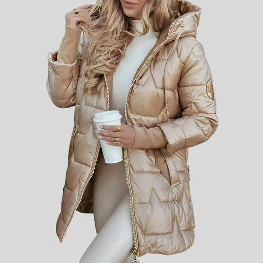 Lange Steppjacke Frau