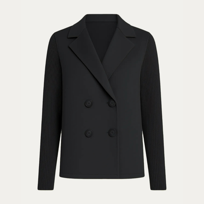 Eleganter Blazer mit gestrickten Ärmeln