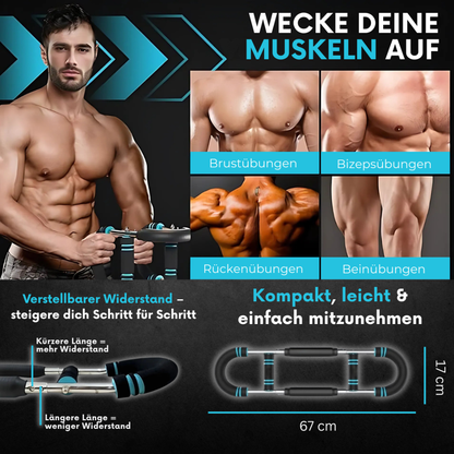 Krafttrainingsstange mit einstellbarem Widerstand