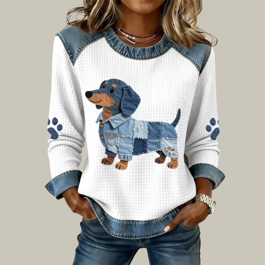 Bluse Patchwork Chiot Doux