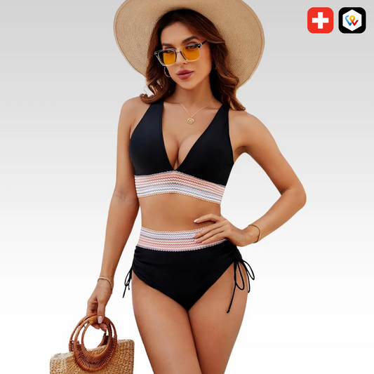 Zweiteiliger Bikini mit Bauch-Weg-Effekt