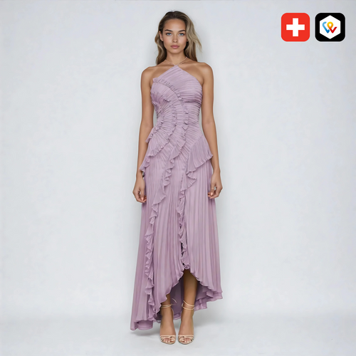 Fliederfarbenes Sommerkleid