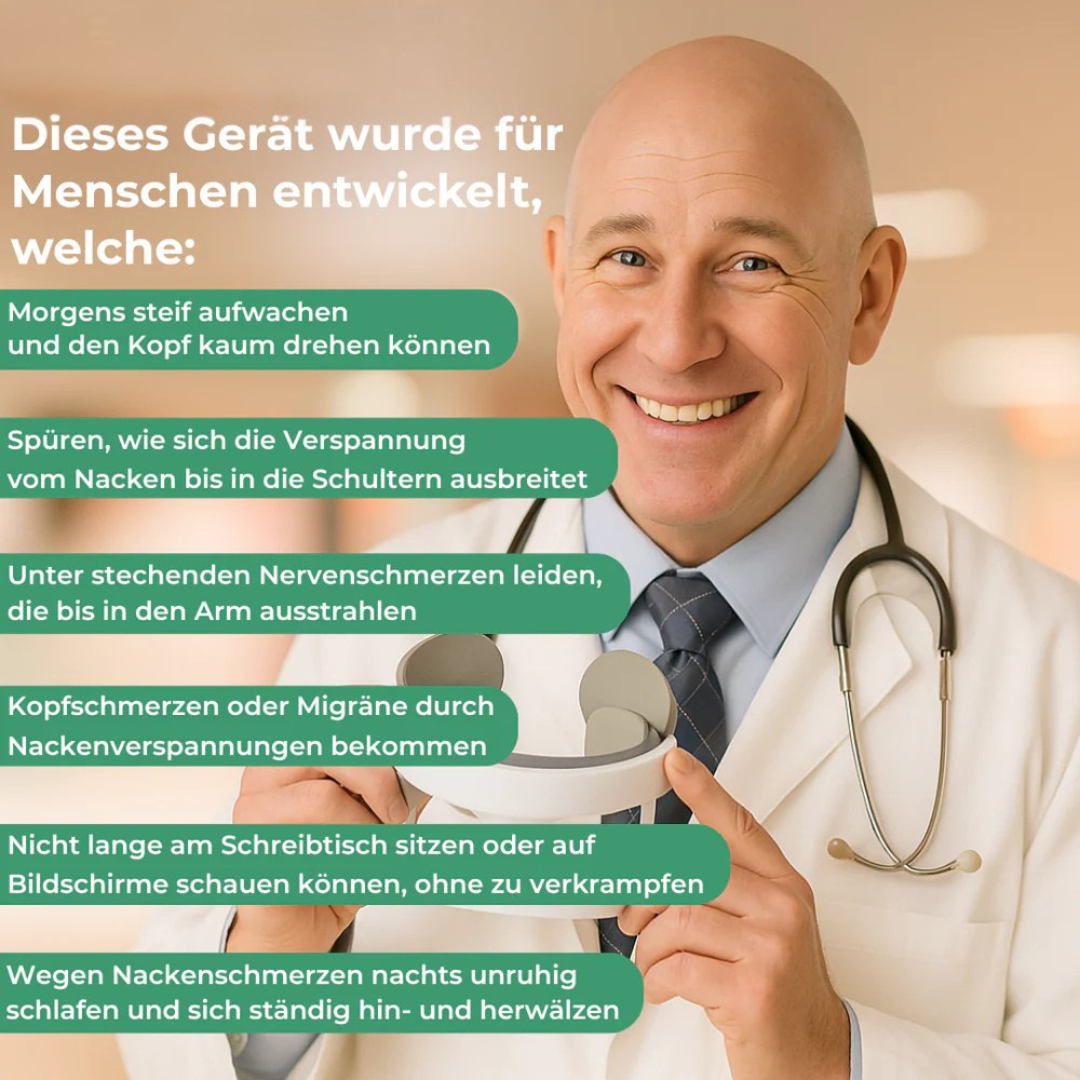 Schmerzlinderndes Gerät für Nacken und Schultern