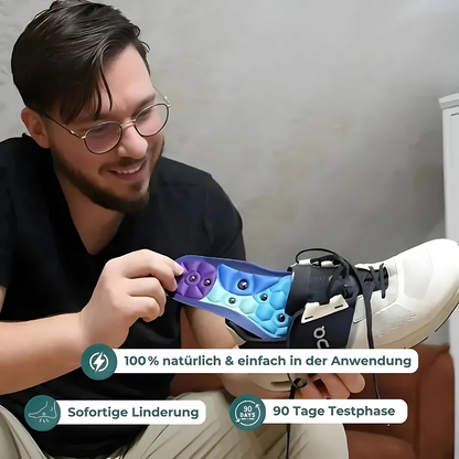 Wohltuende Sohlen mit Magnetpunkten