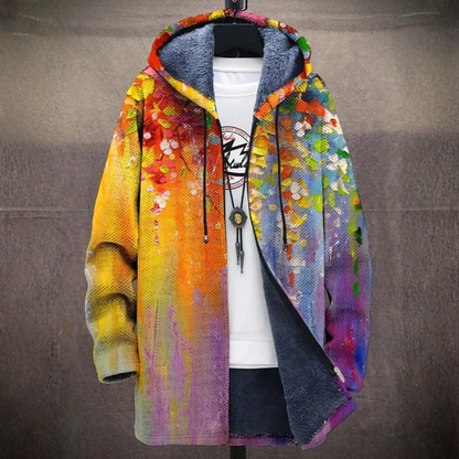 Patchwork-Kapuzenjacke für Damen