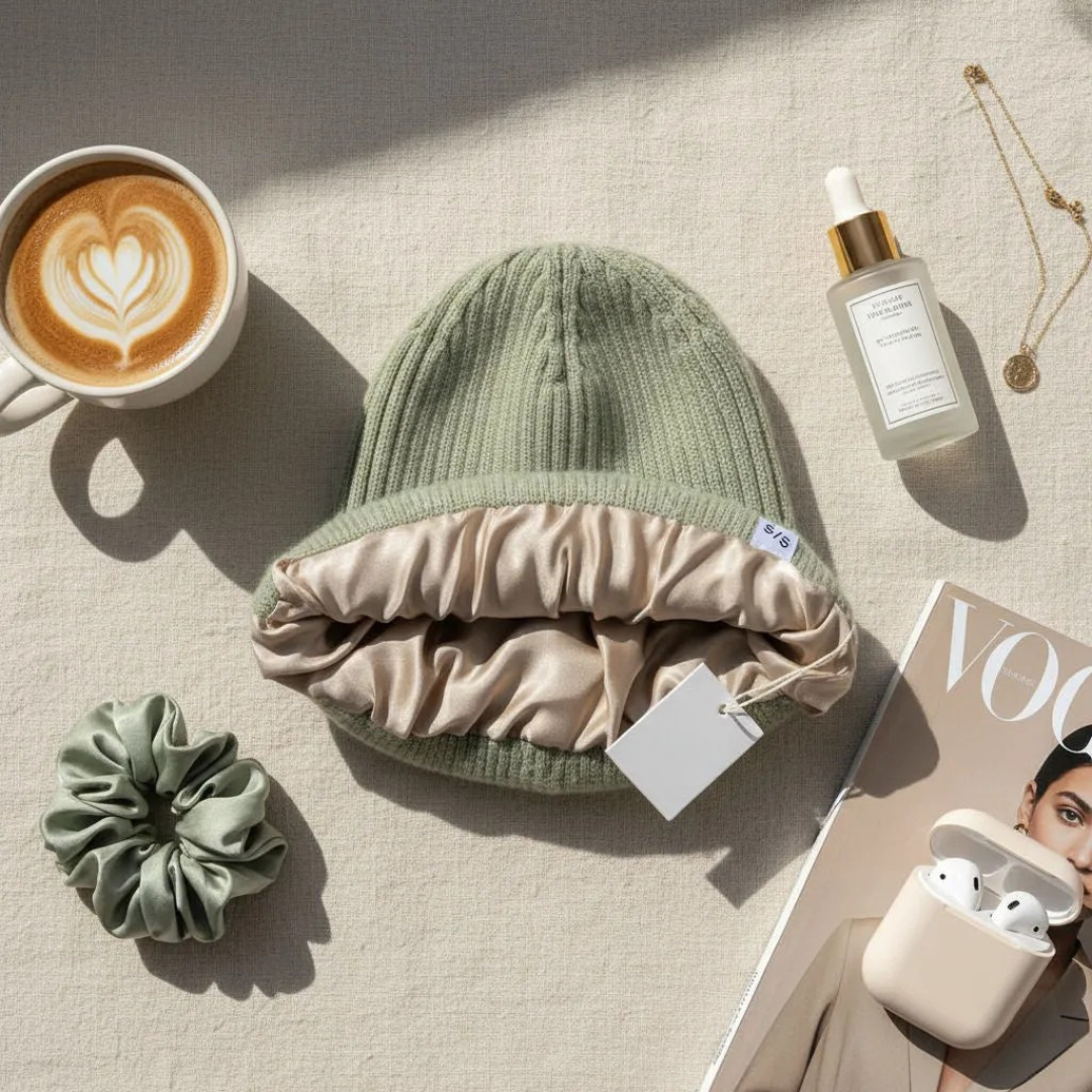 Thermobeanie aus Seide für den Winter