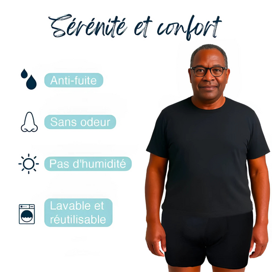 Saugfähige Boxershorts für Männer