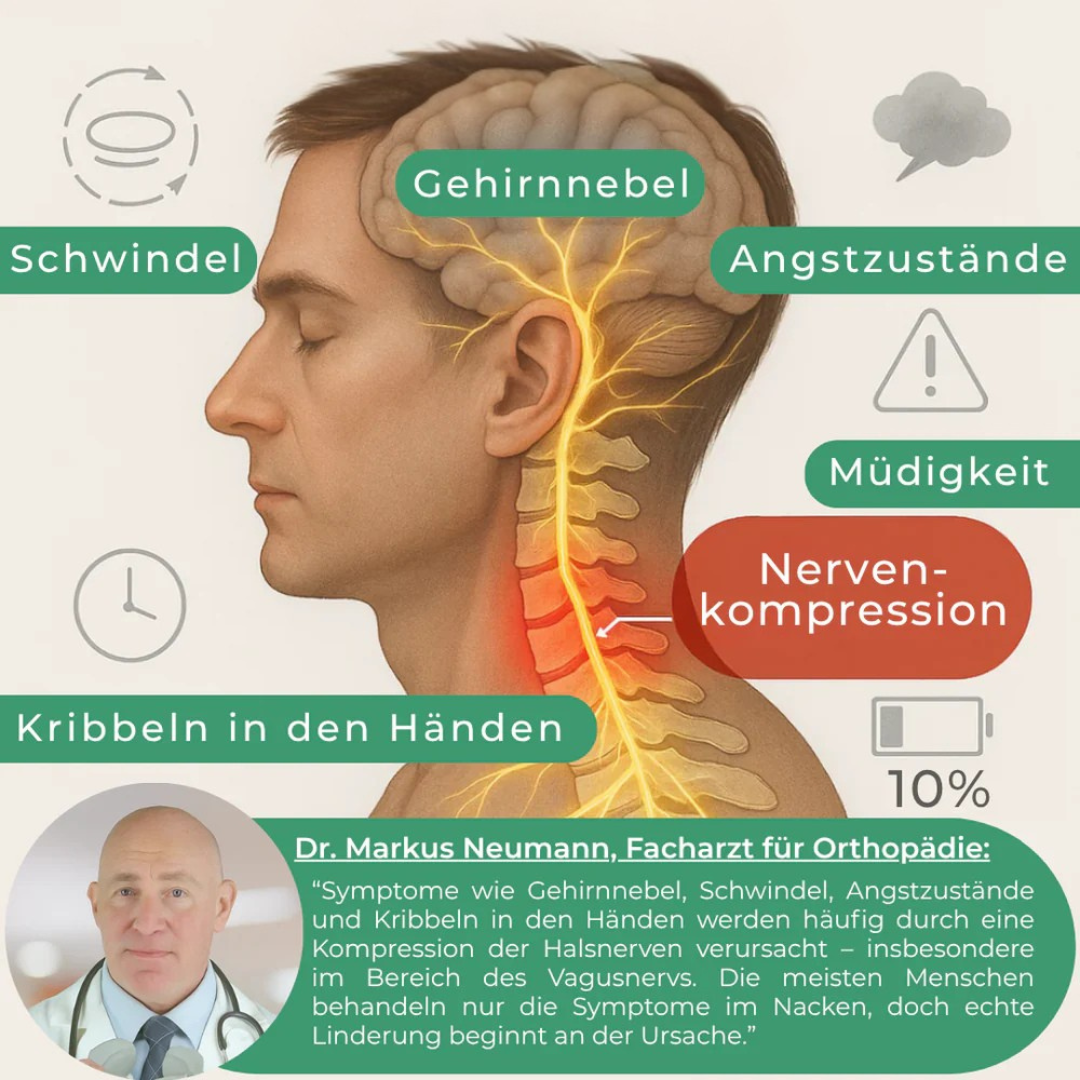 Schmerzlinderndes Gerät für Nacken und Schultern