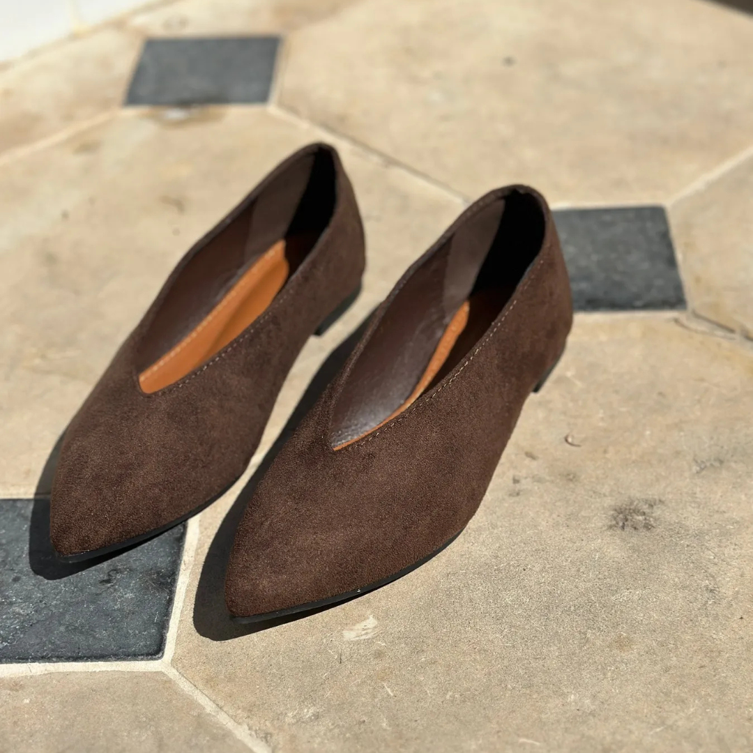 Elegante Wildlederballerinas