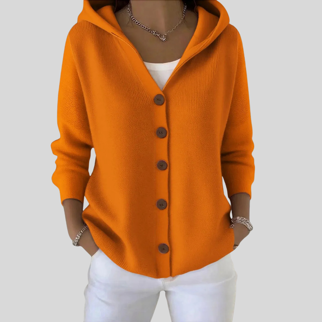 Weiche Strickjacke mit Kapuze