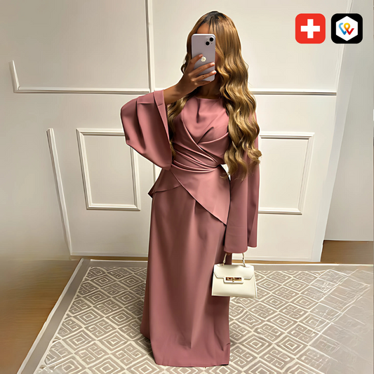 Fließende Abaya mit Schmetterlingsärmeln