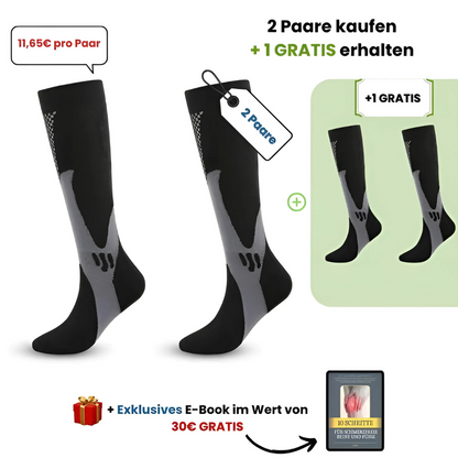 Kompressionssocken mit 3-Zonen-Stütze
