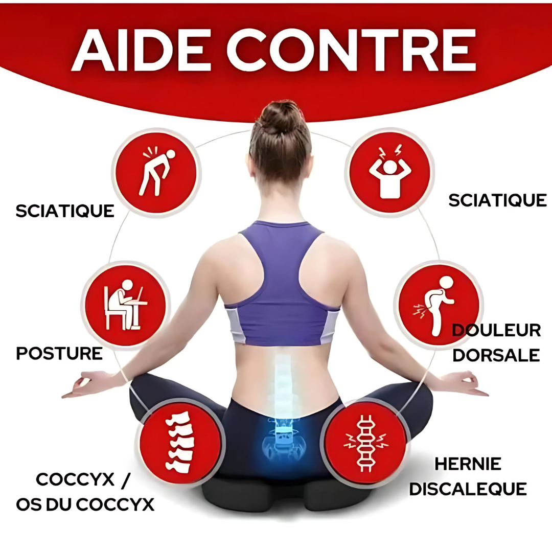 Ergonomisches Kissen mit Formgedächtnis für Sitz und Steißbein