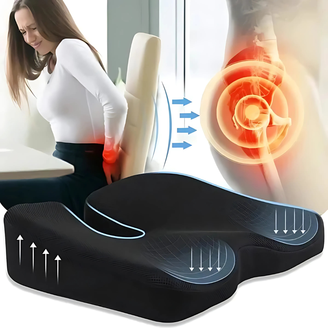 Ergonomisches Kissen mit Formgedächtnis für Sitz und Steißbein