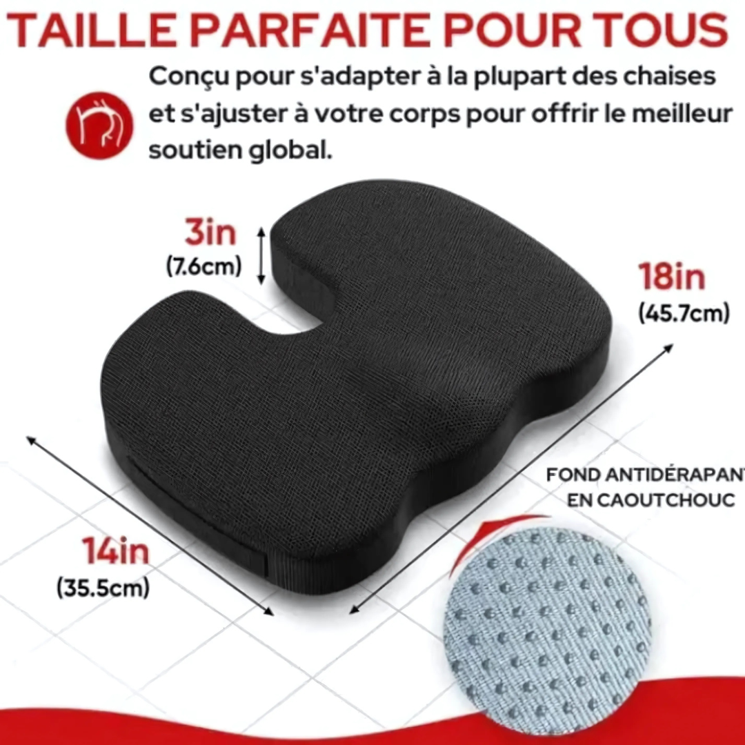 Ergonomisches Kissen mit Formgedächtnis für Sitz und Steißbein