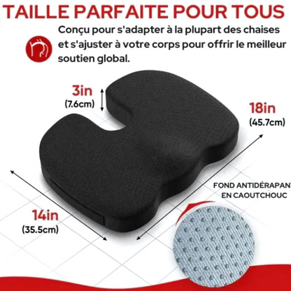 Ergonomisches Kissen mit Formgedächtnis für Sitz und Steißbein