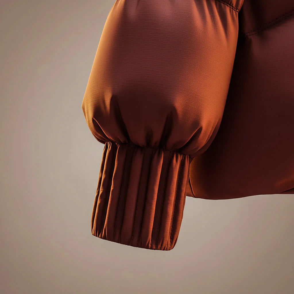 Wattierte Winterjacke mit gefüttertem Kragen