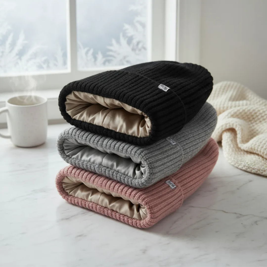 Thermobeanie aus Seide für den Winter